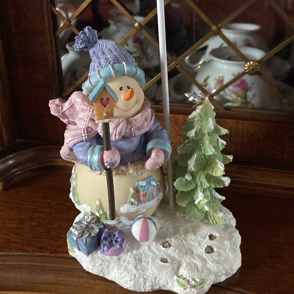 Snowman tea light holder - Picture 2 of 3